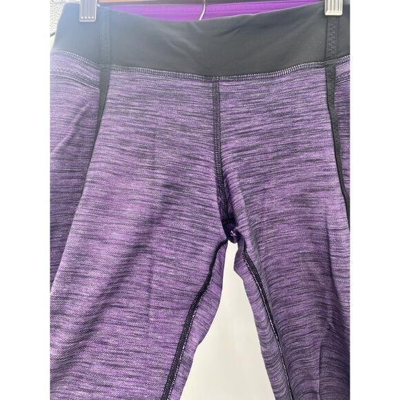 LULULEMON PURPLE MAUVE/BLACK LEGGINGS SZ 4 - Picture 6 of 12